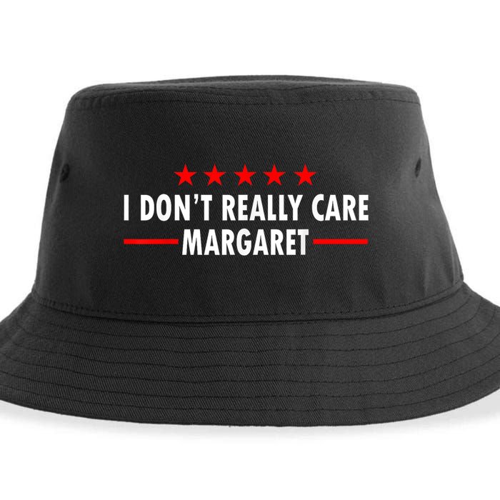 I Don’T Really Care Margaret Jd Vance Funny Minimalist Sustainable Bucket Hat