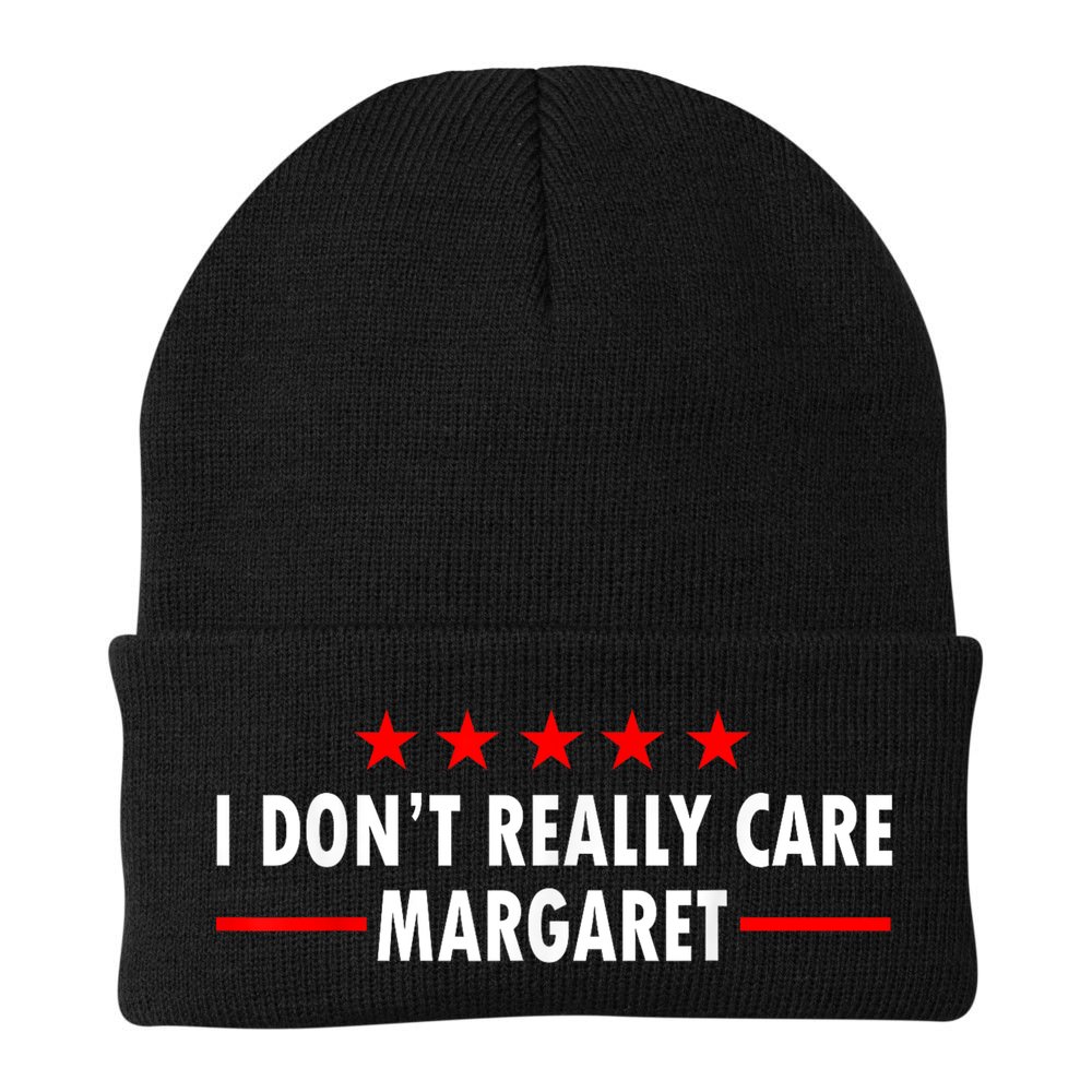 I Don’T Really Care Margaret Jd Vance Funny Minimalist Beanie