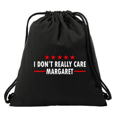 I Don’T Really Care Margaret Jd Vance Funny Minimalist Drawstring Bag