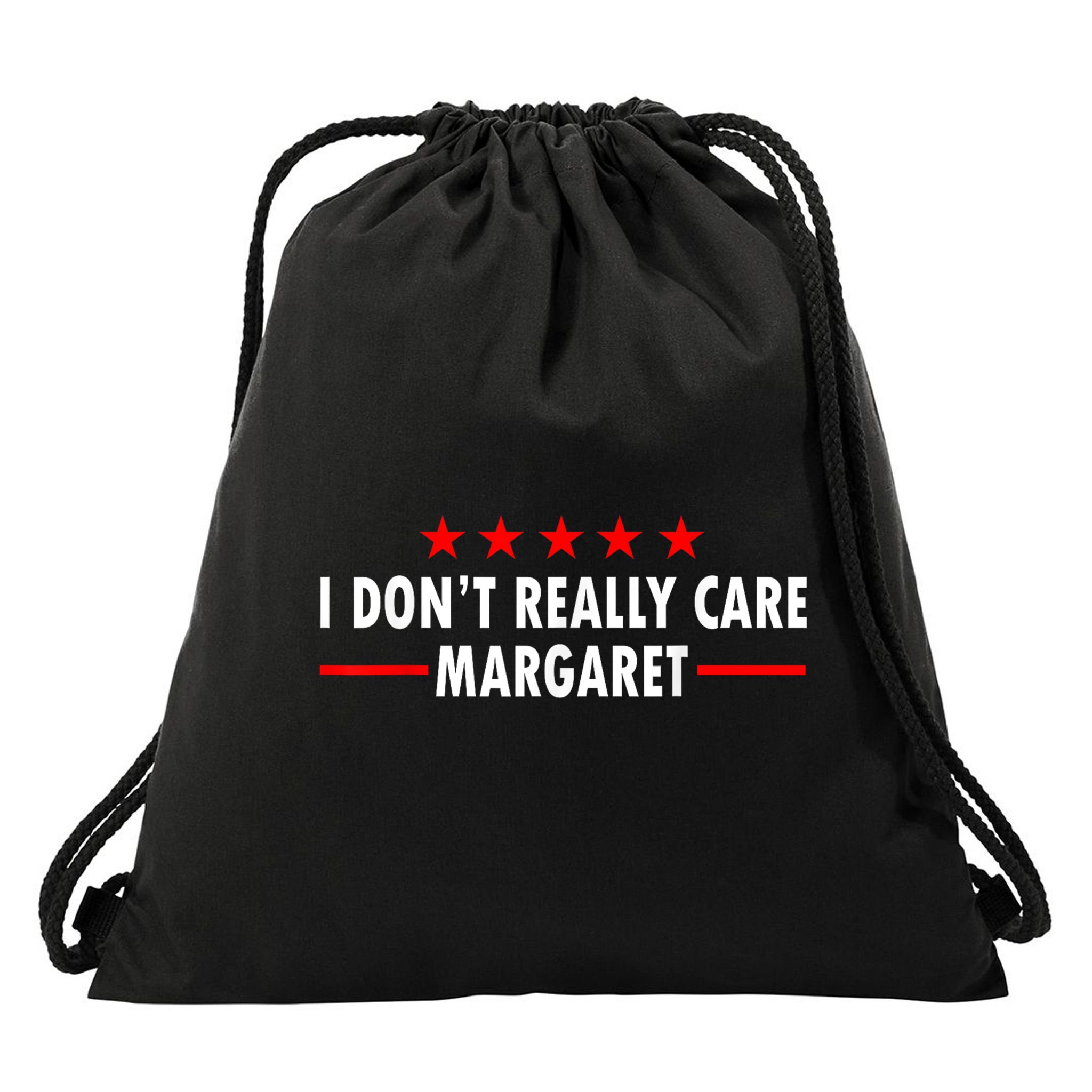I Don’T Really Care Margaret Jd Vance Funny Minimalist Drawstring Bag