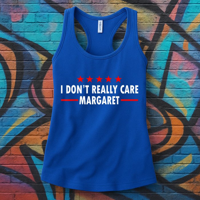 I Don’T Really Care Margaret Jd Vance Funny Minimalist Womens Tank Top