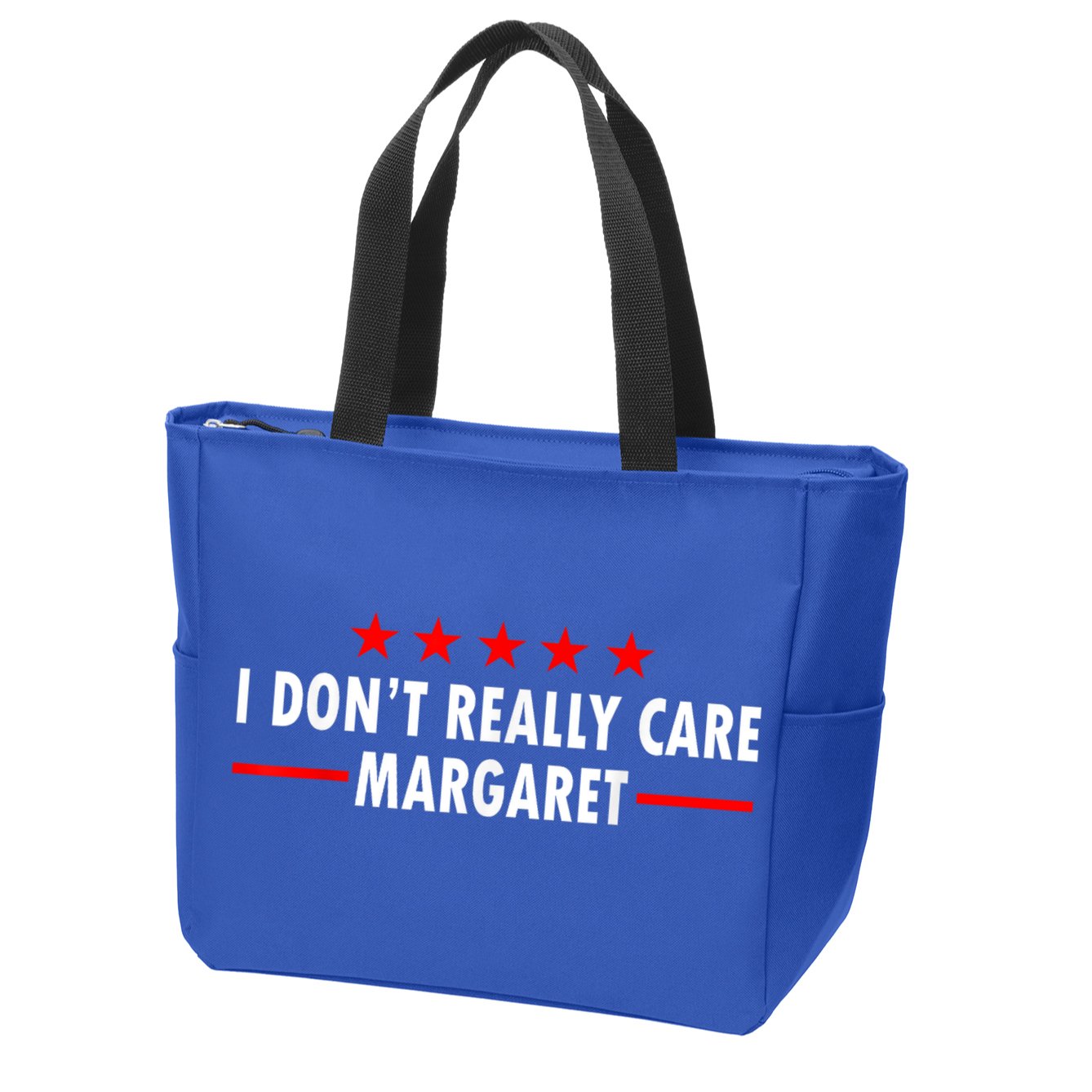 I Don’T Really Care Margaret Jd Vance Funny Minimalist Zip Tote Bag