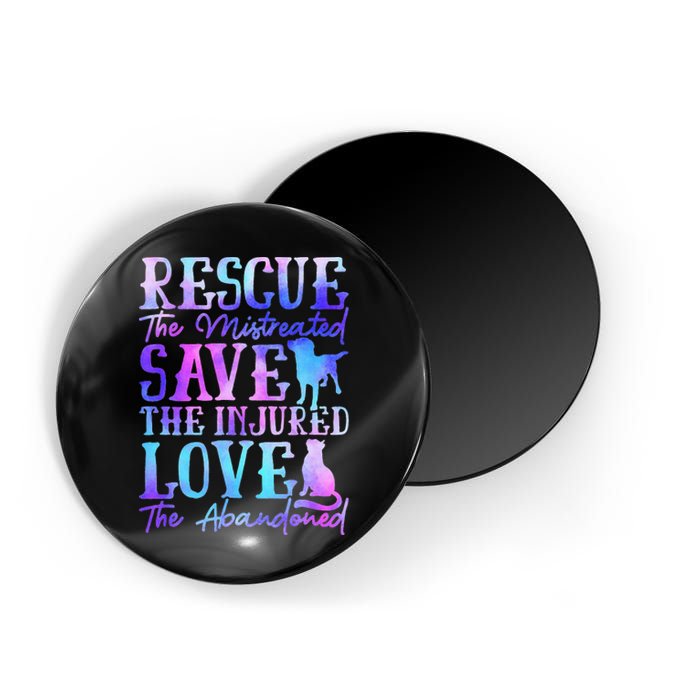 Ie Dye Rescue He Mistreated Save He Injured Love Dog Cat Magnet