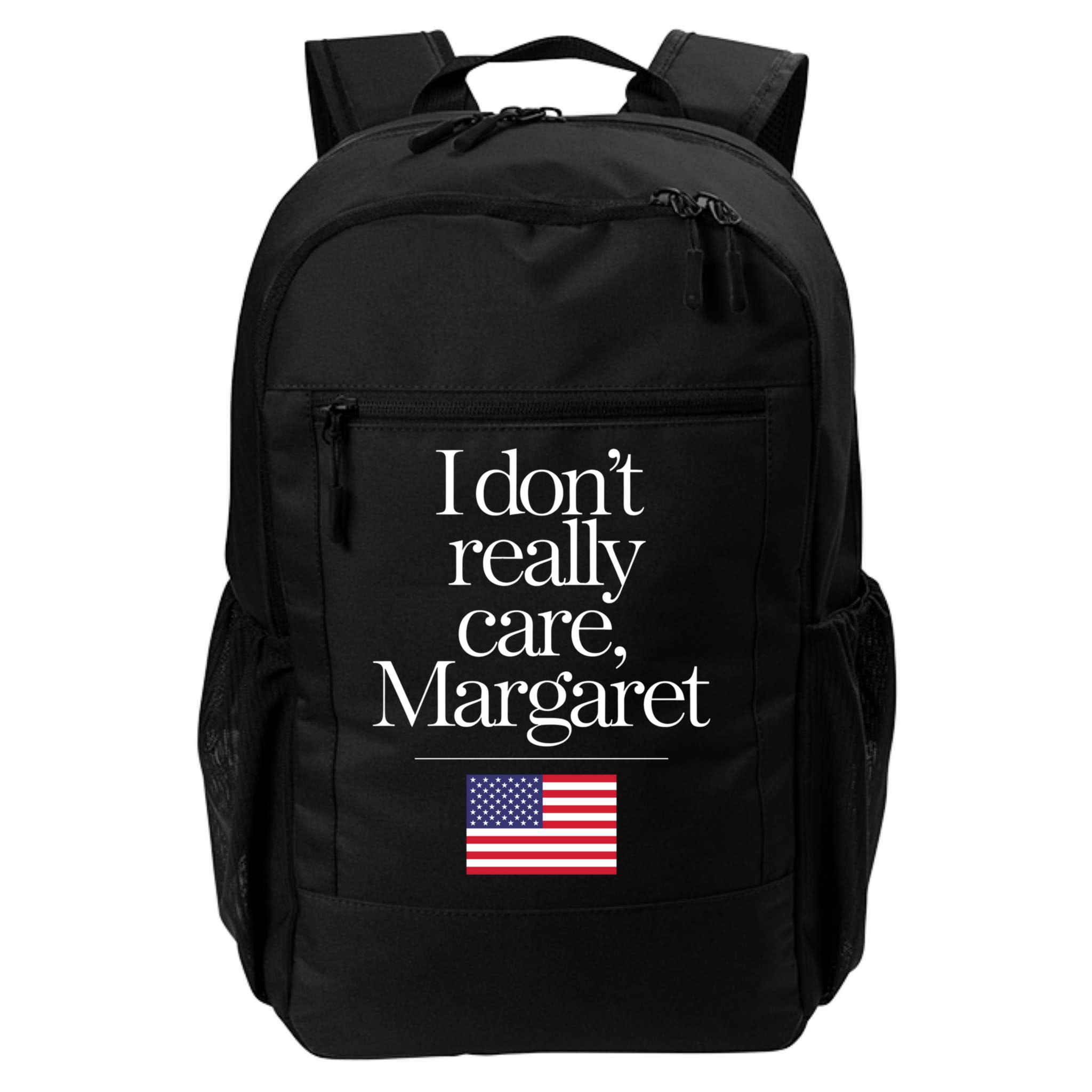I DonT Really Care Margaret Funny Minimalist Jd Vance Long Sleeve Backpack