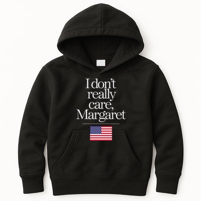 I DonT Really Care Margaret Funny Minimalist Jd Vance Long Sleeve Kids Hoodie