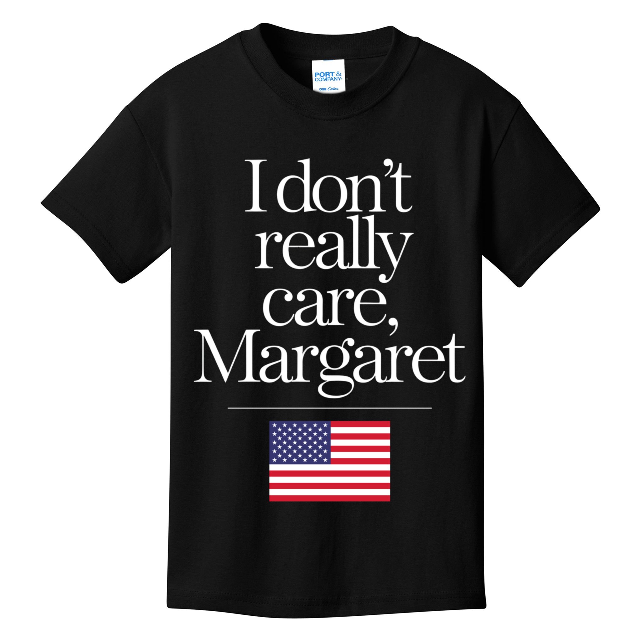 I DonT Really Care Margaret Funny Minimalist Jd Vance Long Sleeve Kids T-Shirt