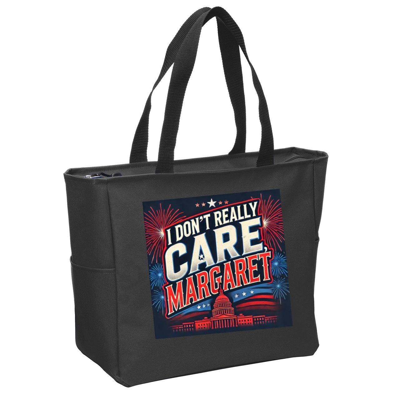 I Don’T Really Care Margaret Zip Tote Bag