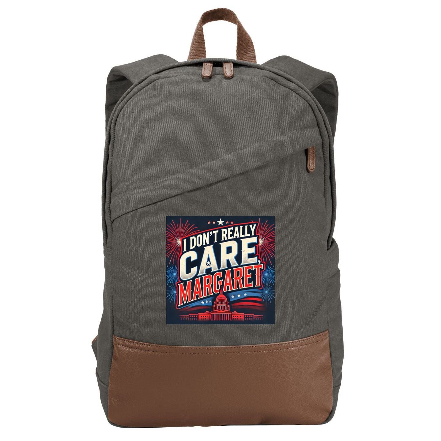 I Don’T Really Care Margaret Cotton Canvas Backpack