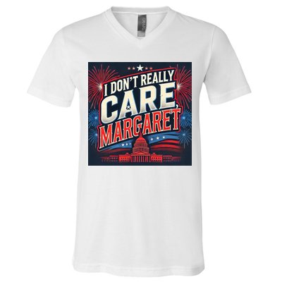 I Don’T Really Care Margaret V-Neck T-Shirt