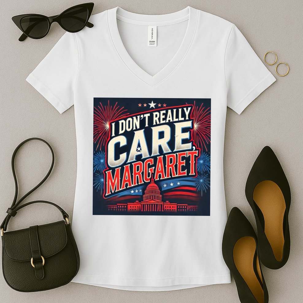 I Don’T Really Care Margaret Women's V-Neck T-Shirt
