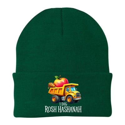 I Dig Rosh Hashanah Dump Truck Apples Honey Jewish New Year Knit Cap Winter Beanie