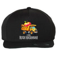 I Dig Rosh Hashanah Dump Truck Apples Honey Jewish New Year Wool Snapback Cap