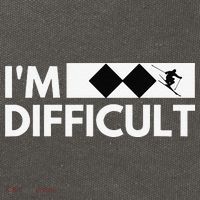 I'm Difficult Ski Funny Skier Snowboard Skiing Cotton Canvas Backpack