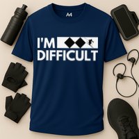 I'm Difficult Ski Funny Skier Snowboard Skiing Cooling Performance Crew T-Shirt