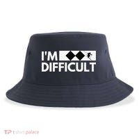 I'm Difficult Ski Funny Skier Snowboard Skiing Sustainable Bucket Hat