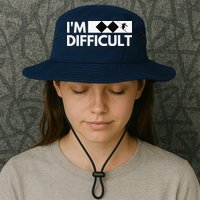 I'm Difficult Ski Funny Skier Snowboard Skiing Bucket Hat