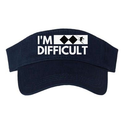 I'm Difficult Ski Funny Skier Snowboard Skiing Visor