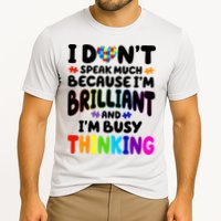 I Don't Speak Much Because I'm Brilliant And Busy Autism Awareness Cooling Performance Crew T-Shirt