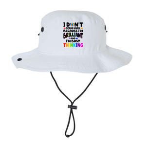 I Don't Speak Much Because I'm Brilliant And Busy Autism Awareness Legacy Cool Fit Booney Bucket Hat