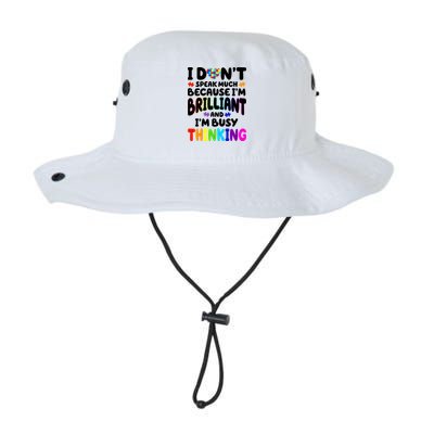 I Don't Speak Much Because I'm Brilliant And Busy Autism Awareness Bucket Hat