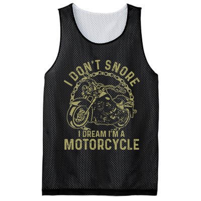 I Dont Snore I Dream Im A Motorcycle Funny Snoring Biker Mesh Reversible Basketball Jersey Tank