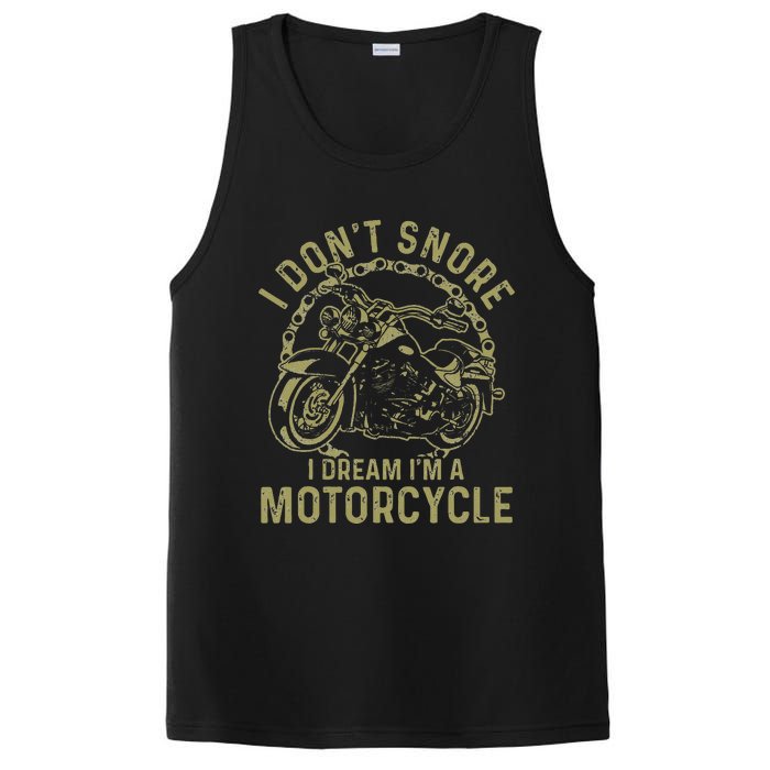 I Dont Snore I Dream Im A Motorcycle Funny Snoring Biker PosiCharge Competitor Tank