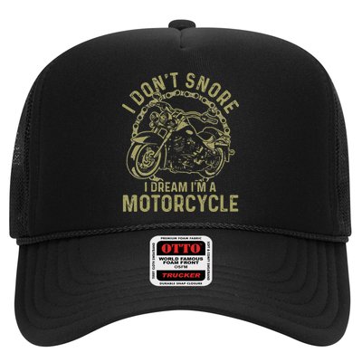 I Dont Snore I Dream Im A Motorcycle Funny Snoring Biker Hat