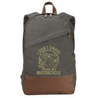 I Dont Snore I Dream Im A Motorcycle Funny Snoring Biker Cotton Canvas Backpack