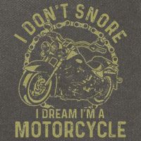 I Dont Snore I Dream Im A Motorcycle Funny Snoring Biker Cotton Canvas Backpack