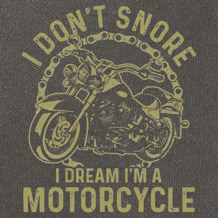 I Dont Snore I Dream Im A Motorcycle Funny Snoring Biker Cotton Canvas Backpack