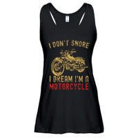 I DonT Snore I Dream IM A Motorcycle Ladies Essential Flowy Tank