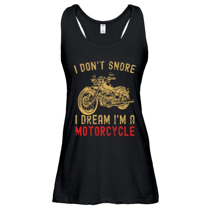 I DonT Snore I Dream IM A Motorcycle Ladies Essential Flowy Tank