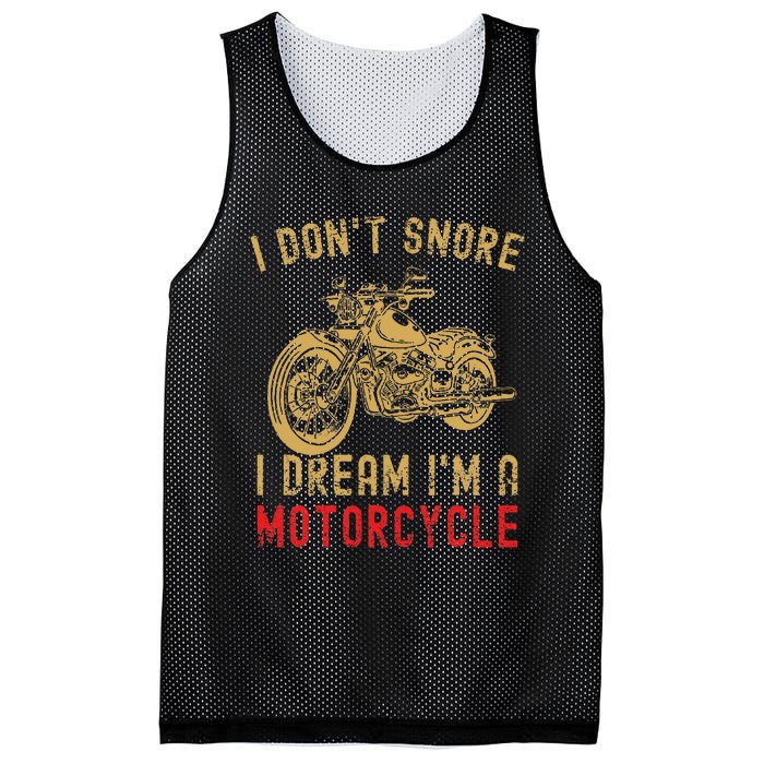 I DonT Snore I Dream IM A Motorcycle Mesh Reversible Basketball Jersey Tank