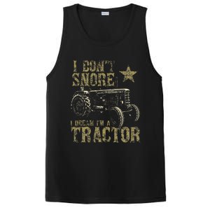 I Don't Snore I Dream I'm a Tractor Funny Tractor Gift PosiCharge Competitor Tank