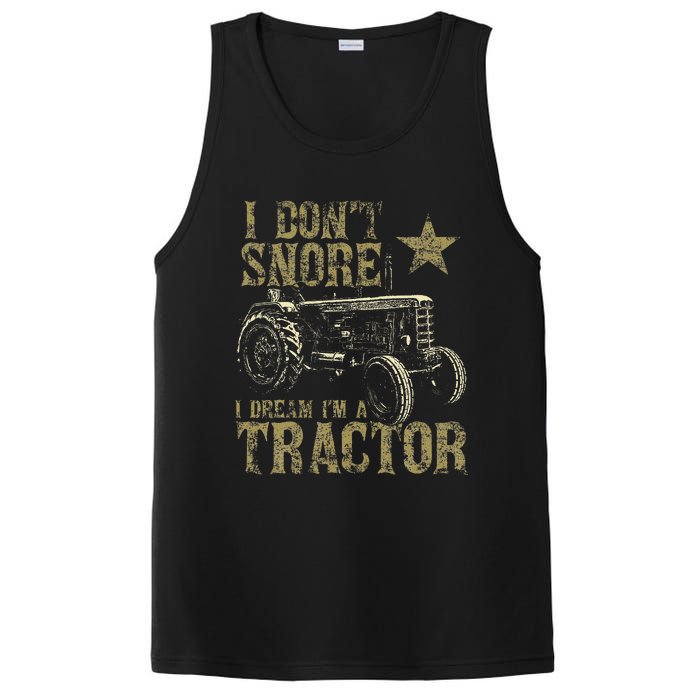 I Don't Snore I Dream I'm a Tractor Funny Tractor Gift PosiCharge Competitor Tank