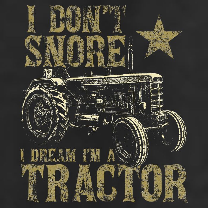 I Don't Snore I Dream I'm a Tractor Funny Tractor Gift Golf Towel