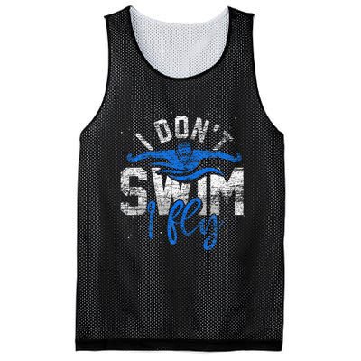 I Dont Swim I Fly Swim Practice Mesh Reversible Basketball Jersey Tank