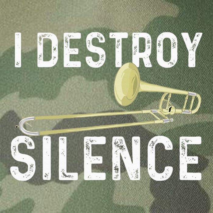 I Destroy Silence Trombonist Trombone Player Marching Band Legacy Tie Dye Trucker Hat