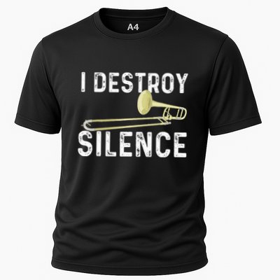 I Destroy Silence Trombonist Trombone Player Marching Band Performance Shirt