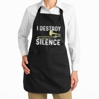 I Destroy Silence Trombonist Trombone Player Marching Band Apron