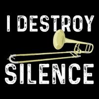 I Destroy Silence Trombonist Trombone Player Marching Band Impact Tech Backpack