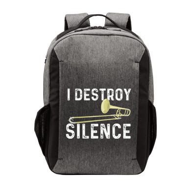 I Destroy Silence Trombonist Trombone Player Marching Band Vector Backpack