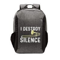 I Destroy Silence Trombonist Trombone Player Marching Band Vector Backpack