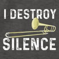 I Destroy Silence Trombonist Trombone Player Marching Band Vector Backpack