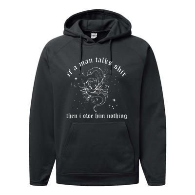 I Did Something Bad If A Man Talks Sh1t Humor Quotes Performance Fleece Hoodie