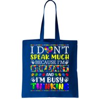 I Dont Speak Much Brilliant Autism Autistic Gift Tote Bag