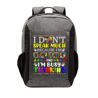 I Dont Speak Much Brilliant Autism Autistic Gift Vector Backpack