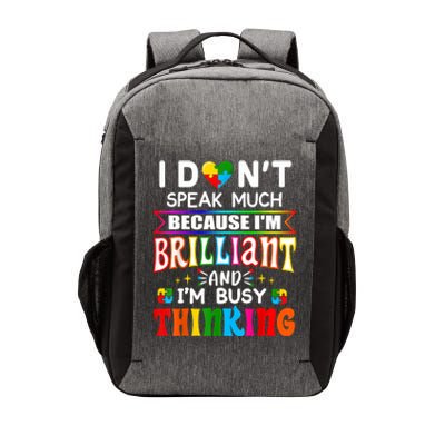 I Dont Speak Much Brilliant Autism Autistic Boys Girls Gift Vector Backpack