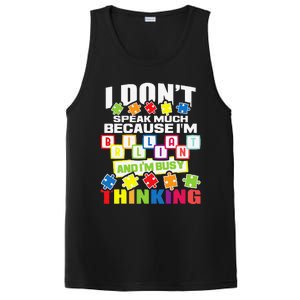 I Don't Speak Much Because I'm Brilliant Autism Awareness PosiCharge Competitor Tank