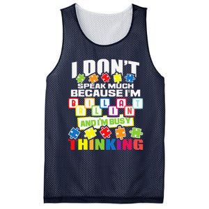 I Don't Speak Much Because I'm Brilliant Autism Awareness Mesh Reversible Basketball Jersey Tank